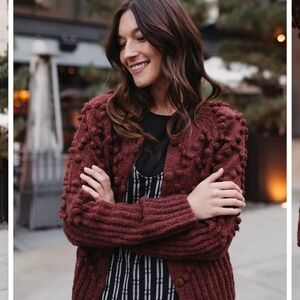 Hand Knit Nepali Wool Sweater in Rust